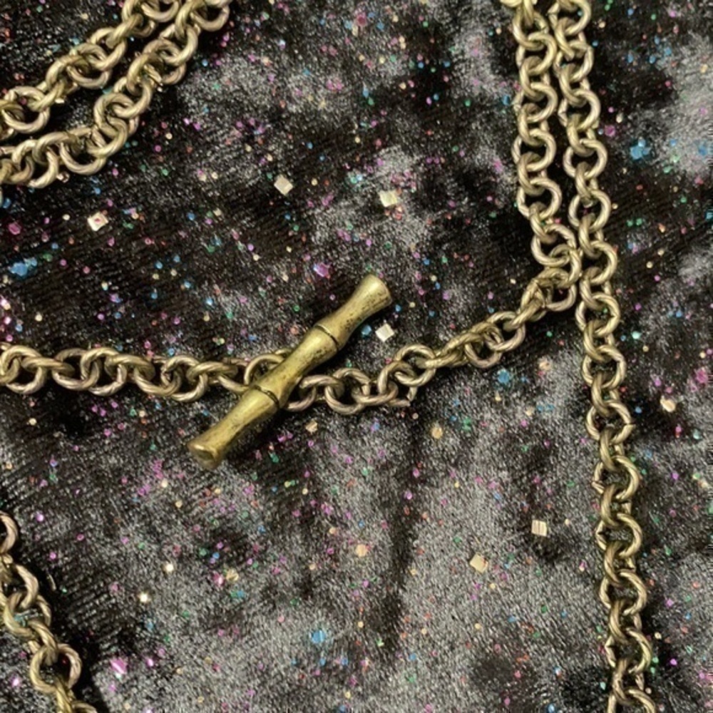 Stone Cross Toggle Necklace - Picture 7 of 7